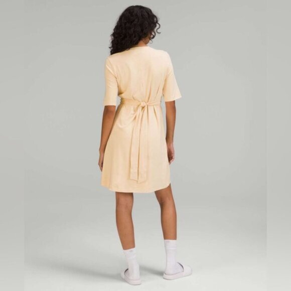 Lululemon Cotton Wrap-Front T-Shirt Dress - Picture 2 of 9